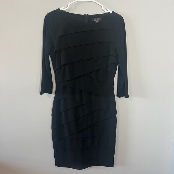 White House Black Market Instantly Slimming Sheath Black Dress Size 8 - Picture 13 of 13